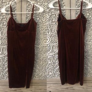 Forever 21 Velvet Mini Dress with Slit